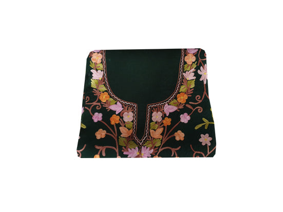 Women Woolen Kashmiri Suits Semi Pashmina (Green-2)