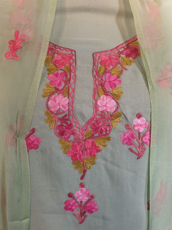 Women Cotton Suits with Kashmiri Embroidery Unstitched Dress Material Salwar Suits