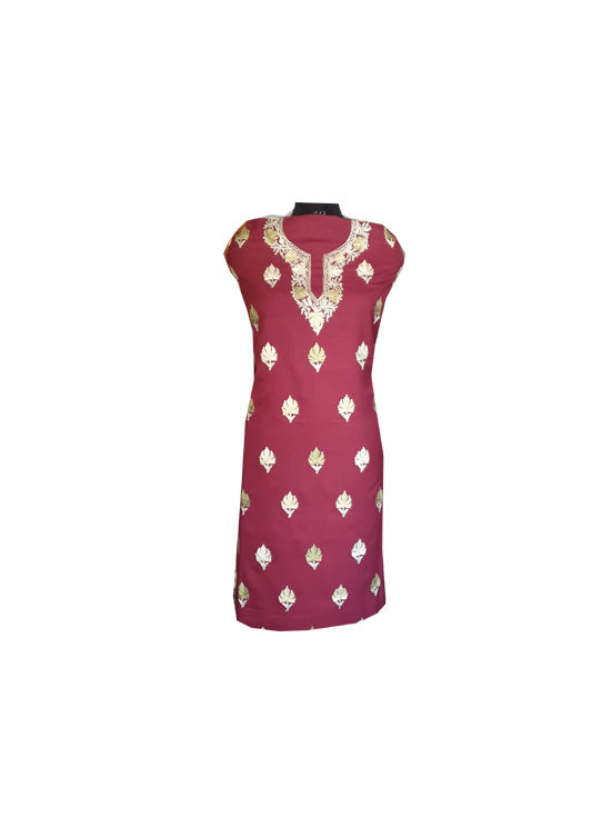 Women Cotton Suits with Kashmiri Embroidery Unstitched Dress Material Salwar Suits