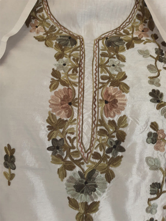 Women Silk Suits with Kashmiri Embroidery Unstitched Dress Material Salwar Suits