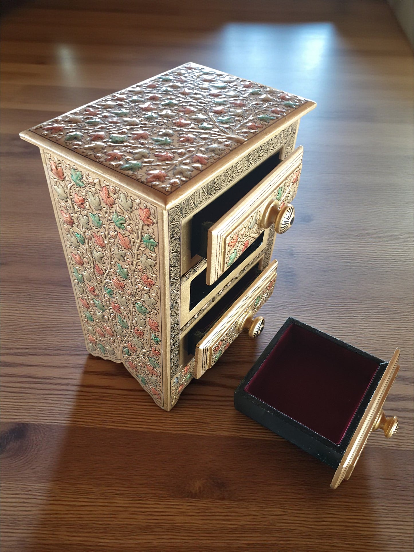 Paper Mache Wooden almirah - 3 compartments