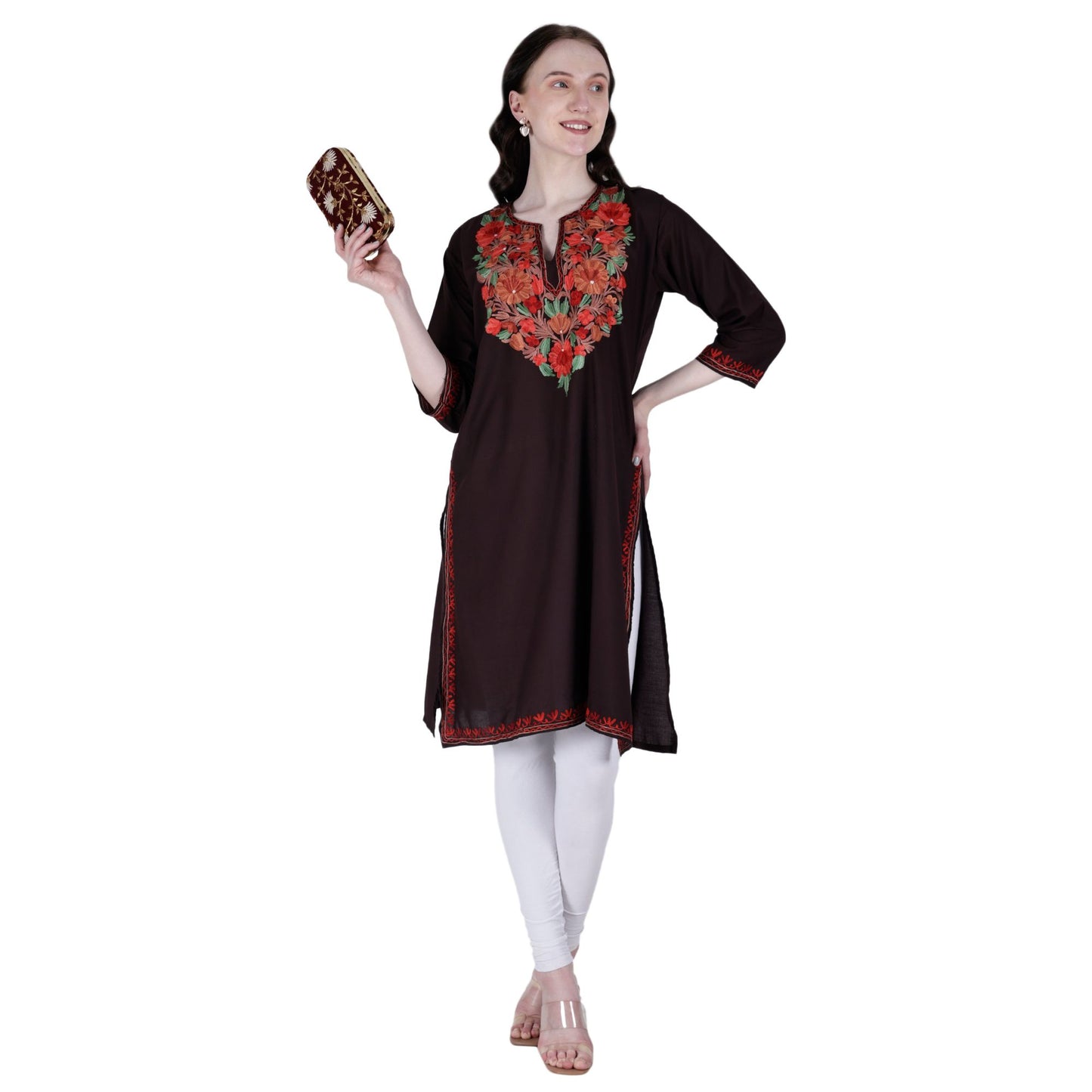 Kashmiri Kurti for Women Cotton Kurti with Embroidery