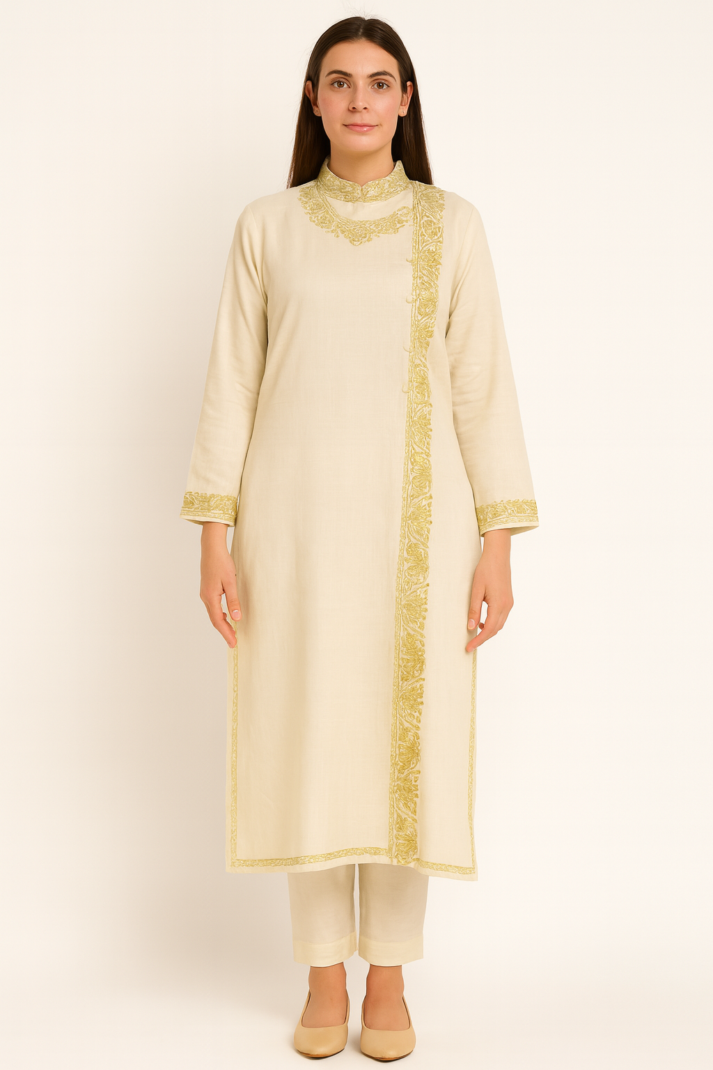 Kashmir Gallery Kashmiri Kurti for Women Cotton Kurti with Embroidery