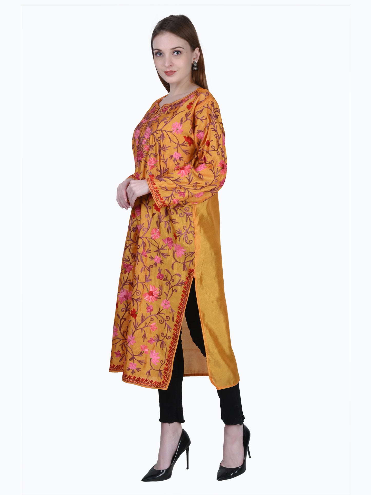Kashmir Gallery Kashmiri Kurti for Women Cotton Kurti with Embrith Charming Embroidery