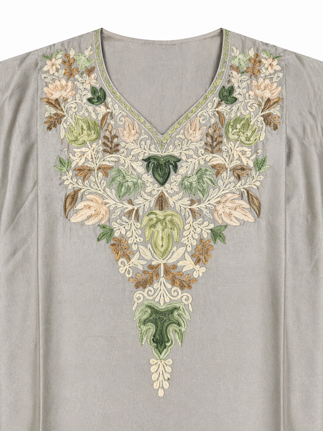 Kashmiri Kurti for Women Silk Kurti with Embroidery - Sea Green