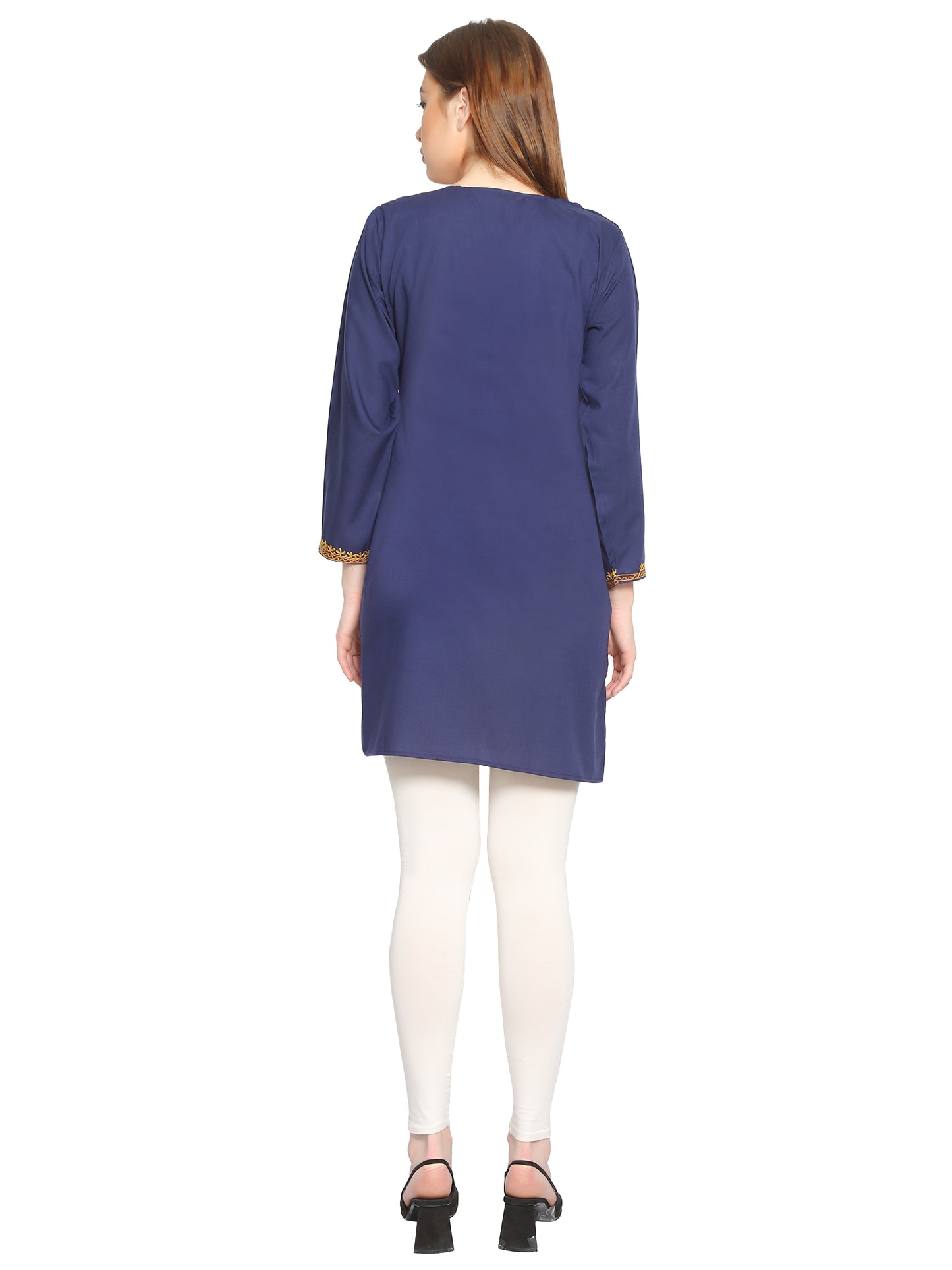 Kashmir Gallery Kashmiri Kurti for Women Cotton Kurti with Embroidery Long A Line Kurtis with Charming Embroidery