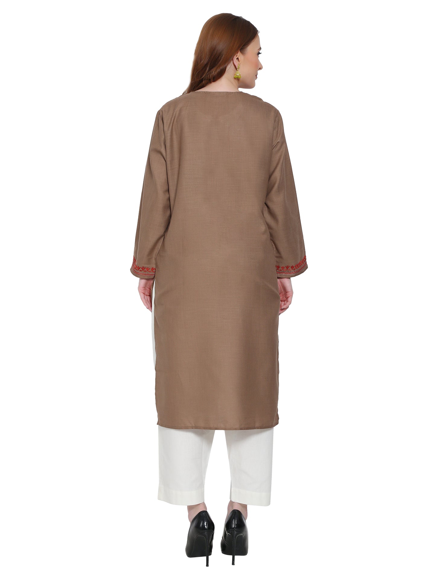 Kashmir Gallery Kashmiri Kurti for Women Cotton Kurti with Embrith Charming Embroidery