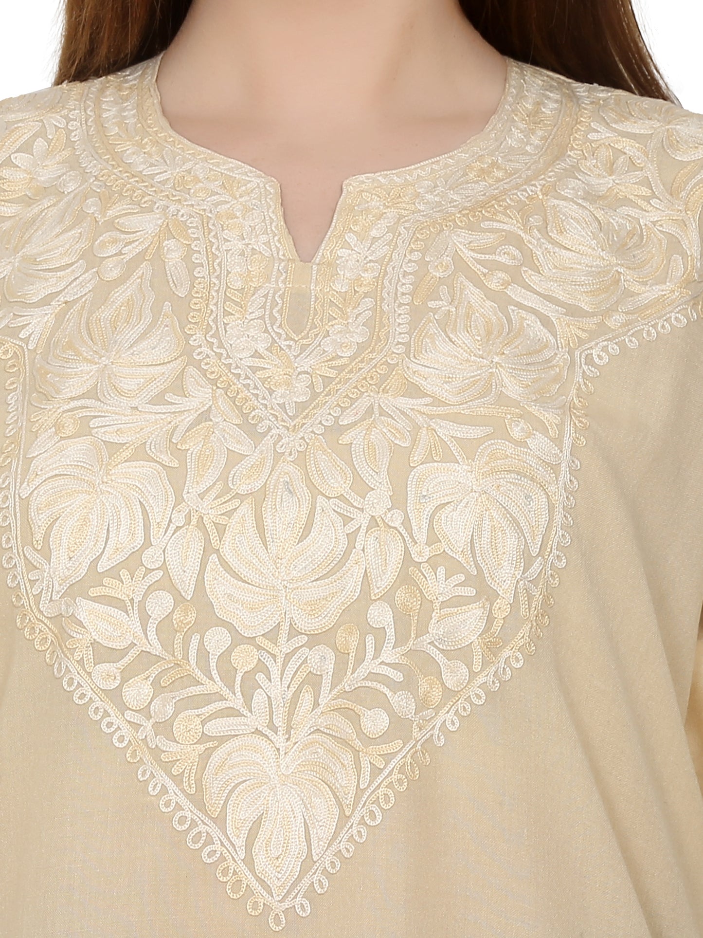 Kashmir Gallery Kashmiri Kurti for Women Cotton Kurti with Embrith Charming Embroidery