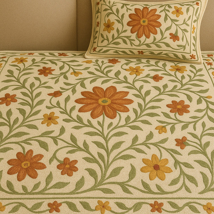 Kashmiri Crewel bed cover