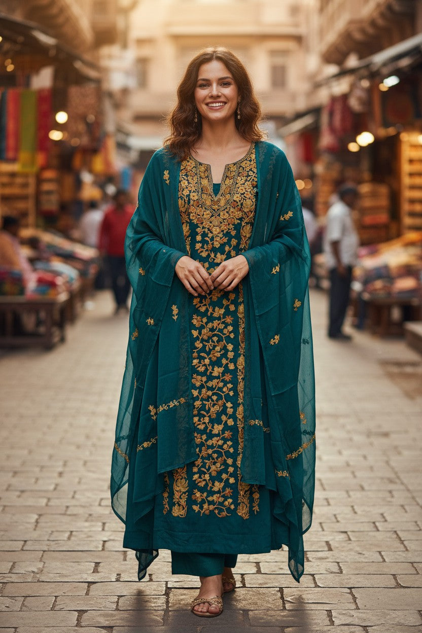 kashmiri cotton suits
