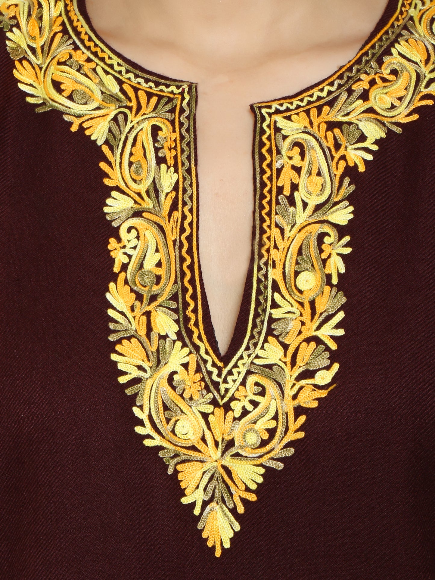 Woolen Kashmiri Embroided Kurti/Pheran with Kashmiri Embroidery