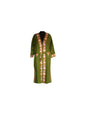 Women Woolen Nightgown Dressing Gown Maxi with Kashmiri Charming Embroidery Free Size (Wool Blend, Green-2)