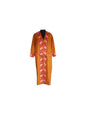 Women Woolen Nightgown Dressing Gown Maxi with Kashmiri Charming Embroidery Free Size (Wool Blend, Mustard-1)