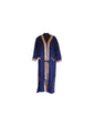 Women Woolen Nightgown Dressing Gown Maxi with Kashmiri Charming Embroidery Free Size (Pure Wool, Blue-4)