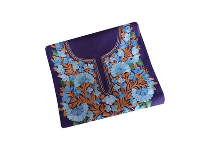 Women Woolen Kashmiri Suits Semi Pashmina  (Purple-1)