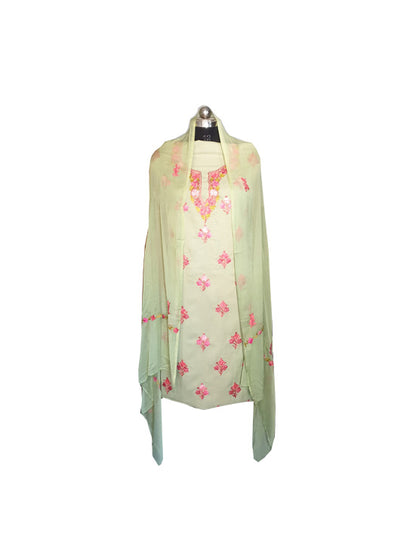 Women Cotton Suits with Kashmiri Embroidery Unstitched Dress Material Salwar Suits
