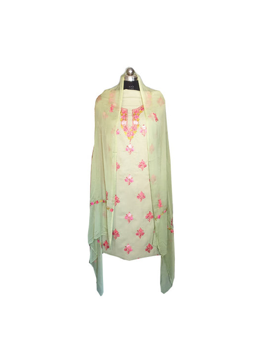 Women Cotton Suits with Kashmiri Embroidery Unstitched Dress Material Salwar Suits