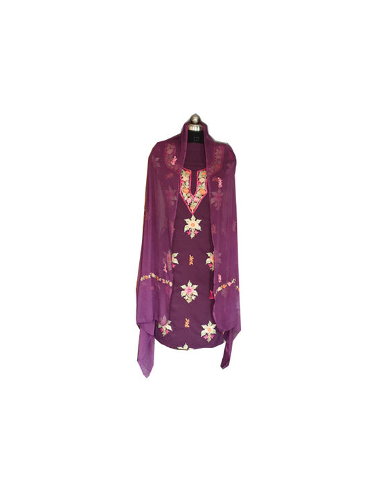 Women Cotton Suits with Kashmiri Embroidery Unstitched Dress Material Salwar Suits