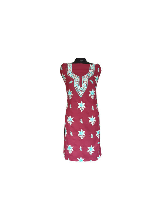 Women Cotton Suits with Kashmiri Embroidery Unstitched Dress Material Salwar Suits
