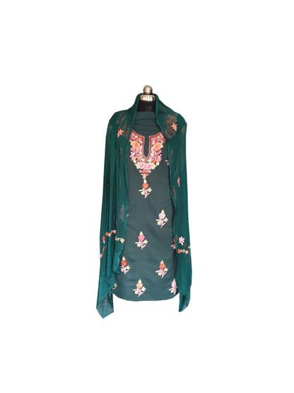 Women Cotton Suits with Kashmiri Embroidery Unstitched Dress Material Salwar Suits