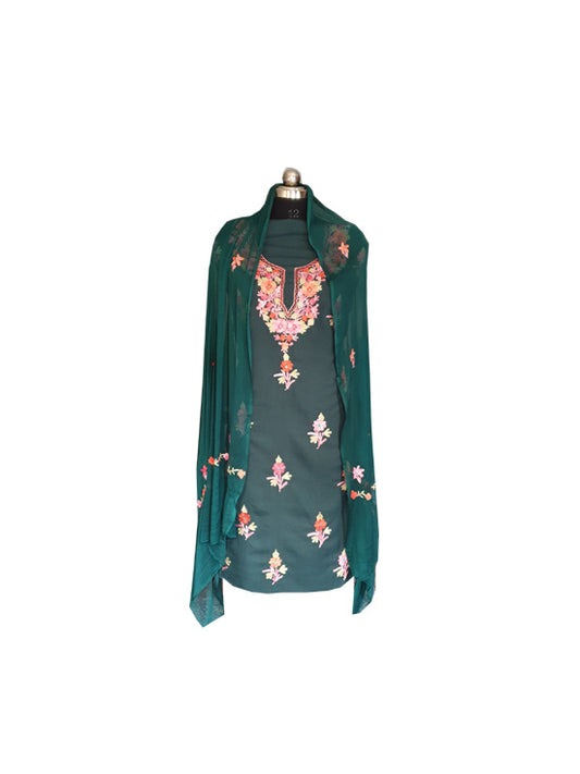Women Cotton Suits with Kashmiri Embroidery Unstitched Dress Material Salwar Suits