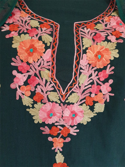 Women Cotton Suits with Kashmiri Embroidery Unstitched Dress Material Salwar Suits