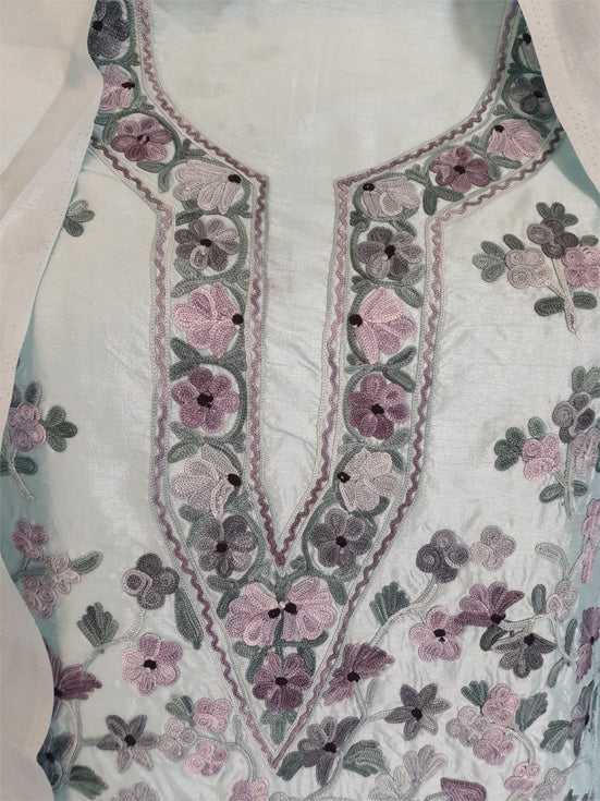 Women Silk Suits with Kashmiri Embroidery Unstitched Dress Material Salwar Suits