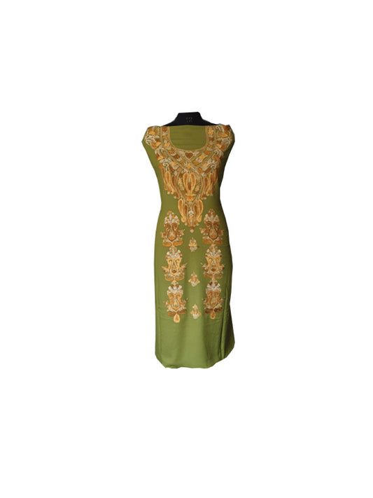 Women Cotton Suits with Kashmiri Embroidery Salwar Suits -green