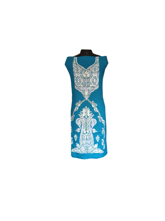 Women Cotton Suits with Kashmiri Embroidery Salwar Suits -teal