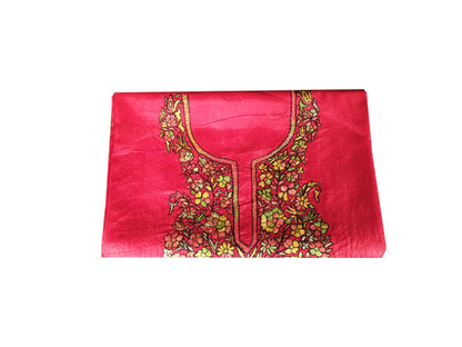 Women Silk Suits with Kashmiri Embroidery Unstitched Dress Material Salwar Suits -red