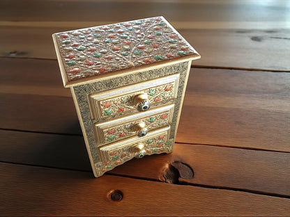 Paper Mache Wooden almirah - 3 compartments