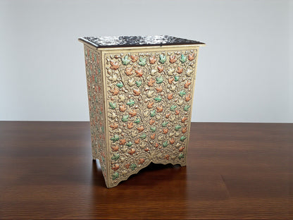 Paper Mache Wooden almirah - 3 compartments