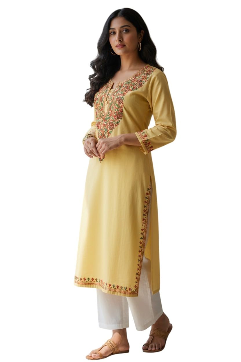 Kashmiri Kurti for Women with Aari Embroidery
