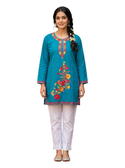 Kashmiri Kurti for Women with Aari Embroidery