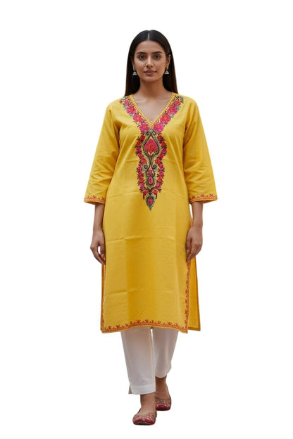 Kashmiri Kurti for Women with Aari Embroidery