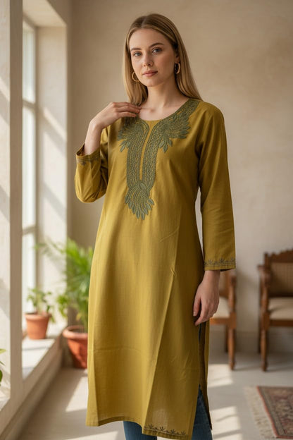 Kashmiri Kurti for Women with Aari Embroidery
