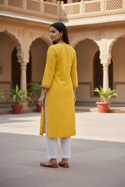 Kashmiri Kurti for Women with Aari Embroidery
