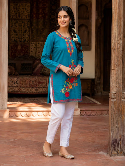 Kashmiri Kurti for Women with Aari Embroidery