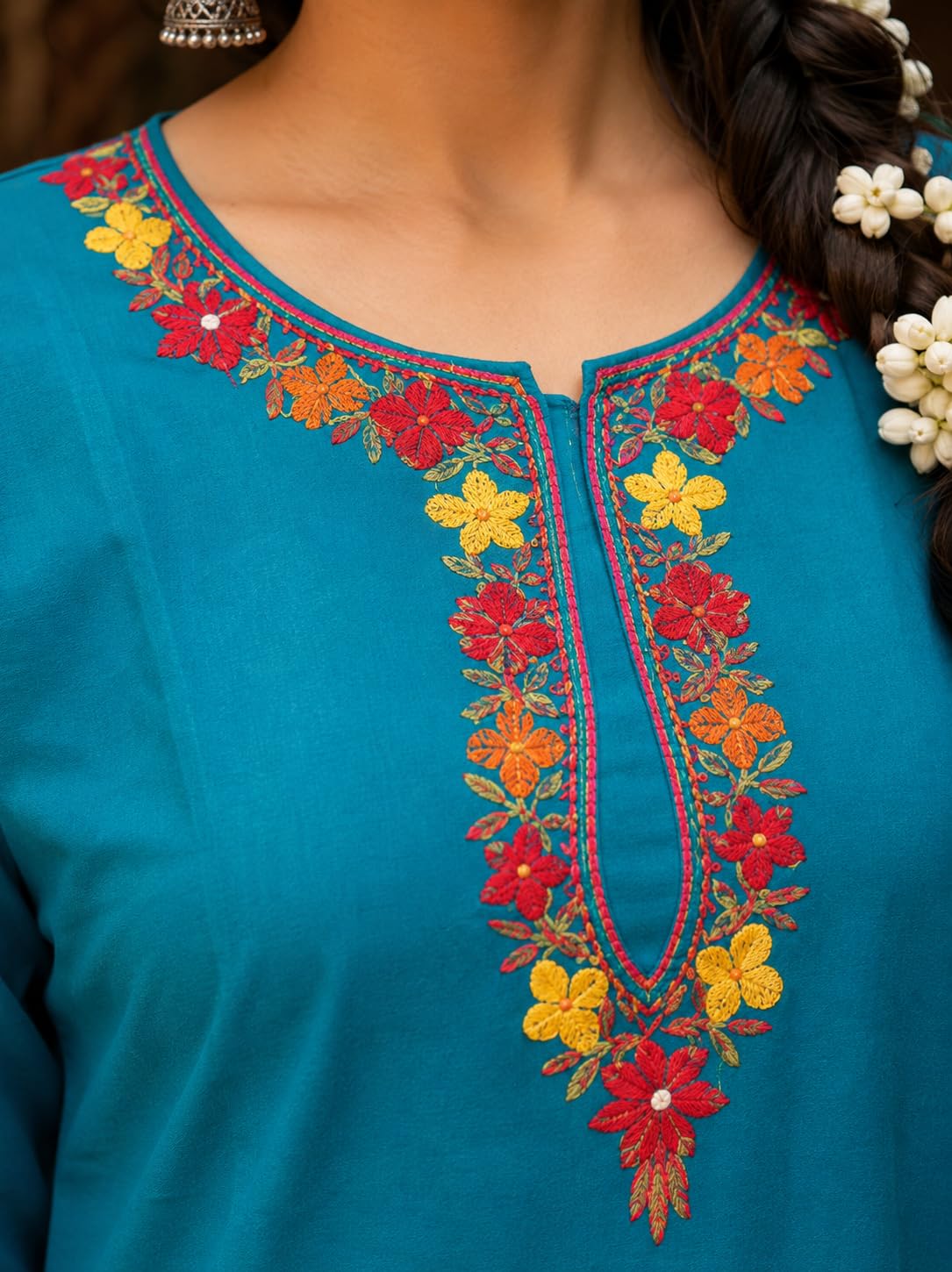 Kashmiri Kurti for Women with Aari Embroidery