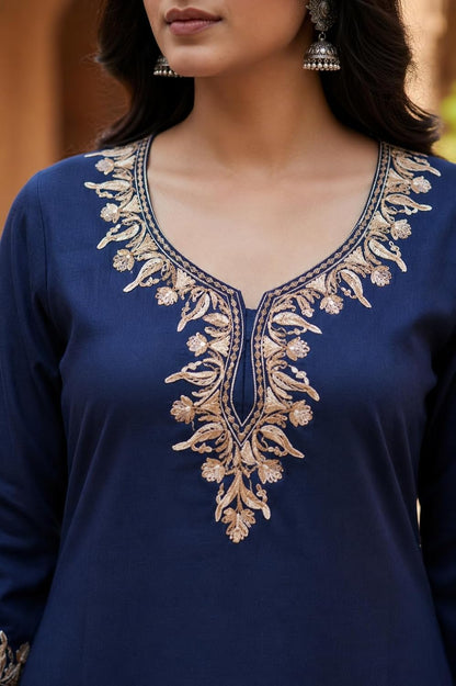 Kashmiri Kurti for Women with Aari Embroidery