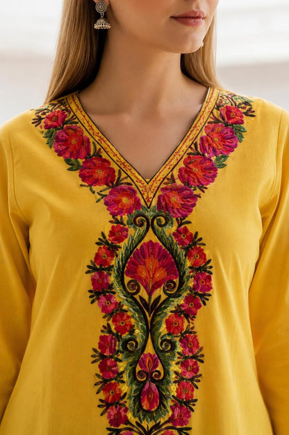 Kashmiri Kurti for Women with Aari Embroidery