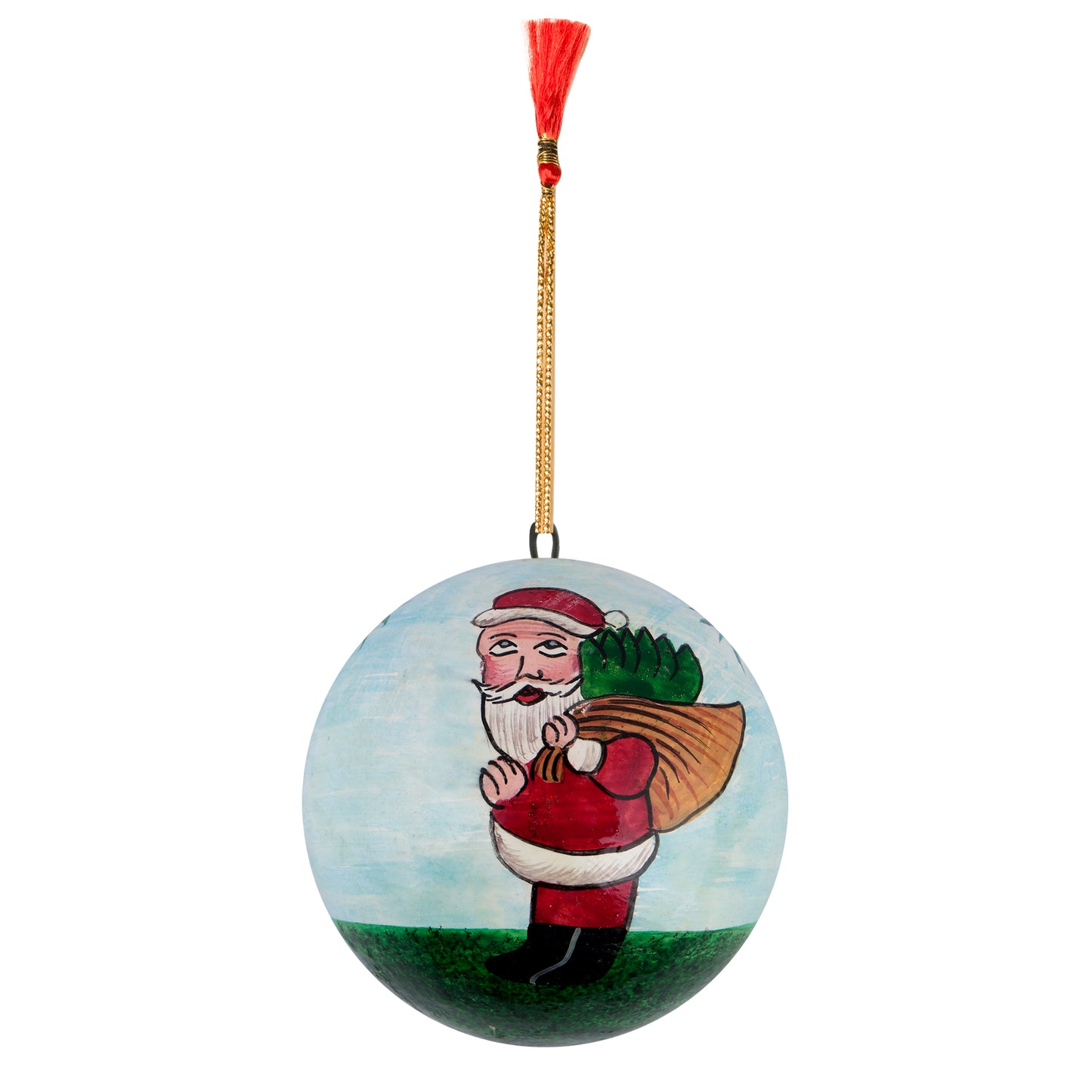 Kashmiri Paper Mache Handcrafted Beautifully Embroidered Balls for Hanging Decoration for Cars|Home|Office and Birthday Celebration - Sets of 3 Diameter 5 Inches.