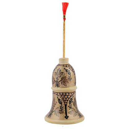 Paper Mache Multi Color Set of 3 Hand Made Kashmiri Floral Embroidery 3 inch Tall Wooden Bells (Copy)
