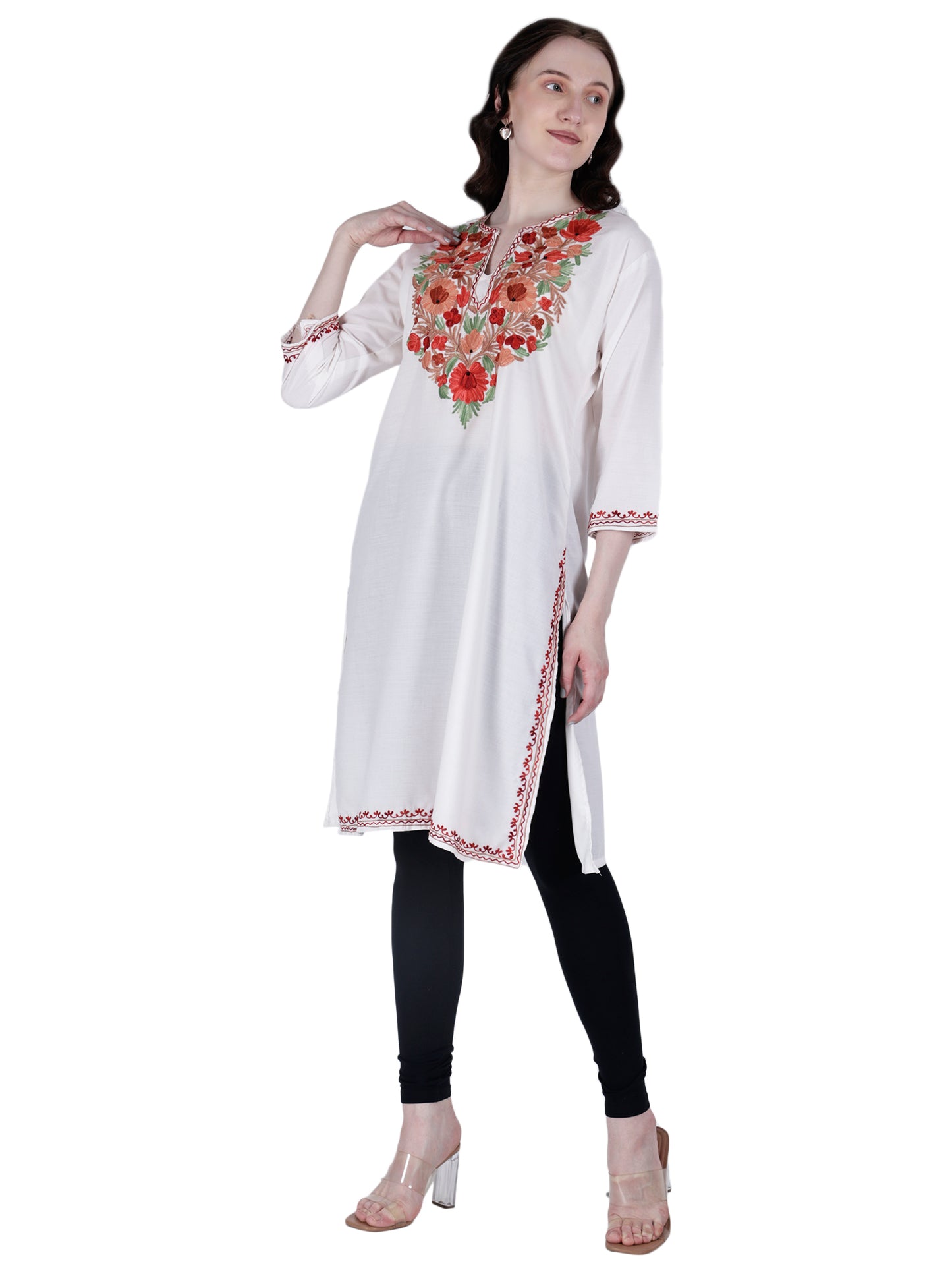 Kashmiri Kurti for Women Cotton Kurti with Embroidery