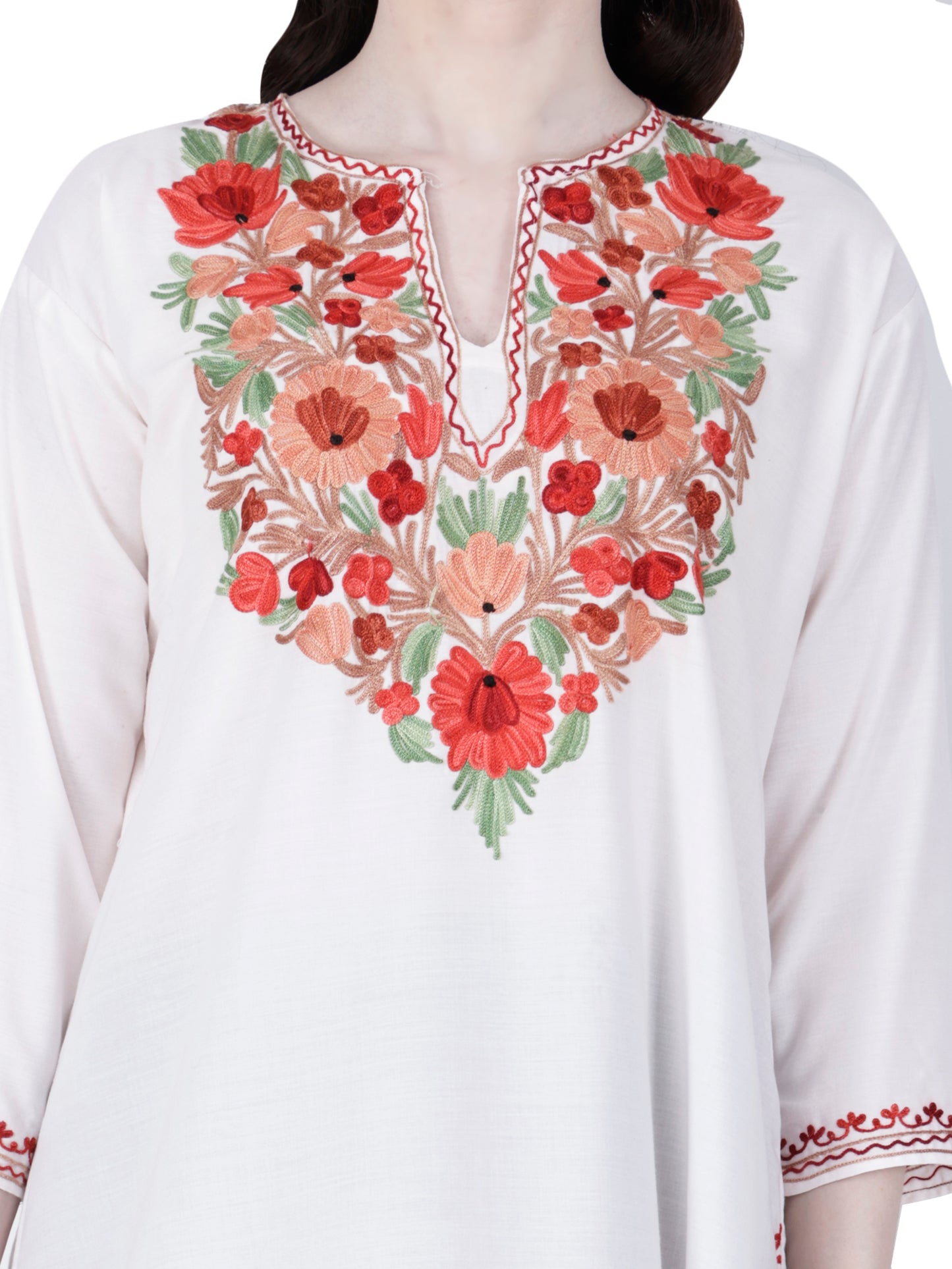 Kashmiri Kurti for Women Cotton Kurti with Embroidery