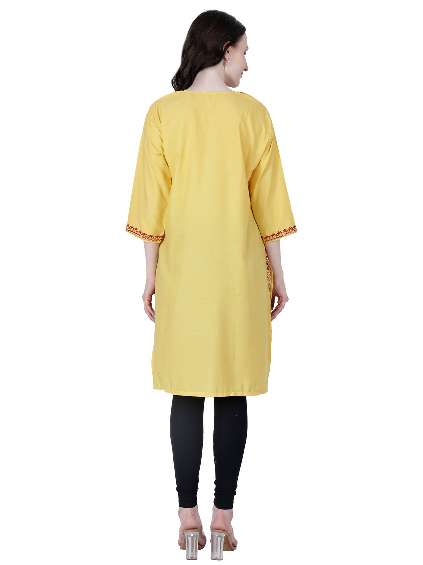 Kashmiri Kurti for Women Cotton Kurti with Embroidery Long A Line Kurtis with Charming Embroidery