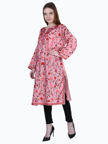 Kashmir Gallery Kashmiri Kurti for Women Cotton Kurti with Embrith Charming Embroidery