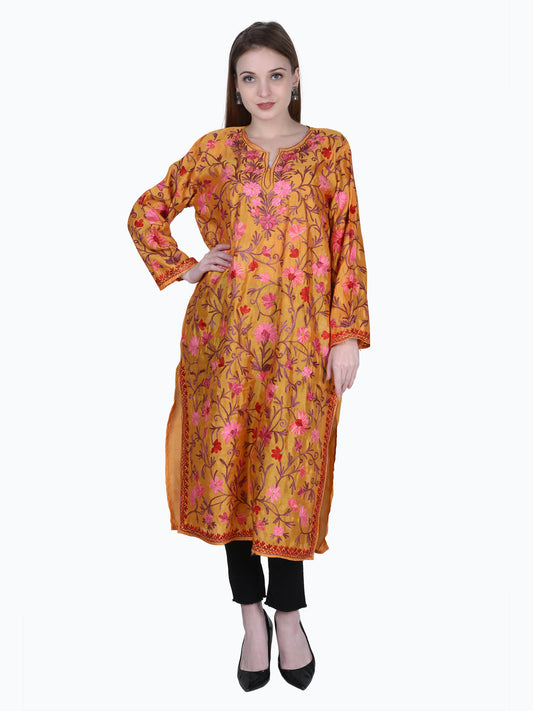 Kashmir Gallery Kashmiri Kurti for Women Cotton Kurti with Embrith Charming Embroidery