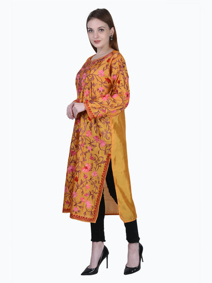 Kashmir Gallery Kashmiri Kurti for Women Cotton Kurti with Embrith Charming Embroidery