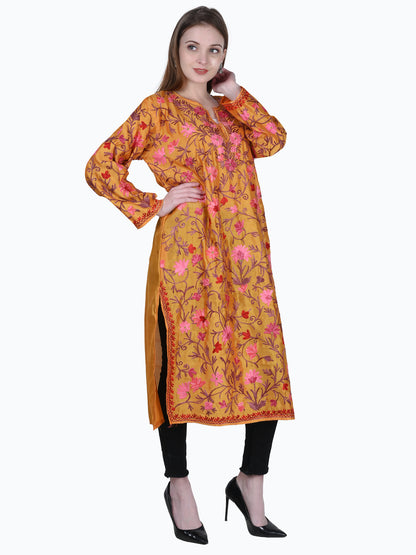 Kashmir Gallery Kashmiri Kurti for Women Cotton Kurti with Embrith Charming Embroidery